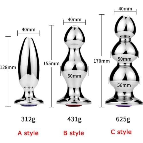 Adult Sex Toys Large Butt Plug Metal Anal Beads Anal Toys for Woman Men Prostate Massager Butt Plugs Anal Dilator Gay Sex Toys