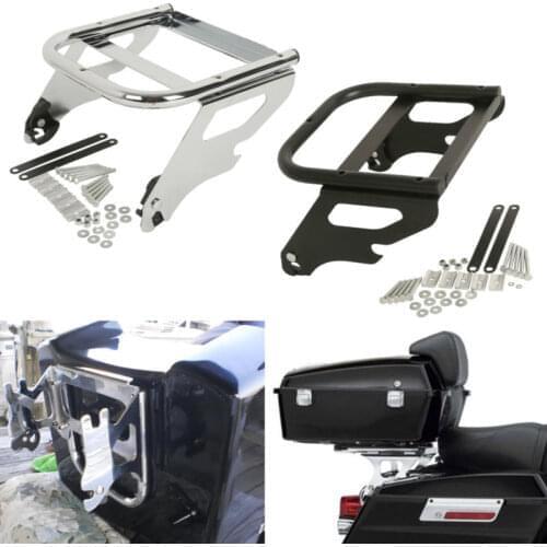 Detachable Two-Up Pack Mount Luggage Rack For Harley Tour Pak Touring 1997-2008 Electra Street Glide Road King FLHT FLHX FLHR