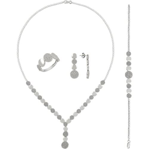 Silverlina Silver Zircon Stone Set