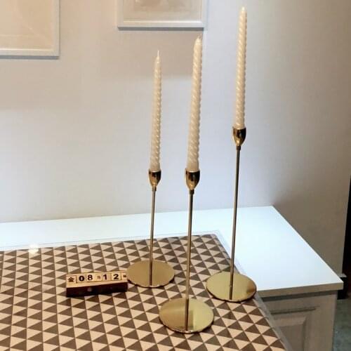 Nordic Golden Candlestick Luxury Romantic Decoration Church Wedding Decoration Minimalist Porte Bougie Home Decor DD60ZT