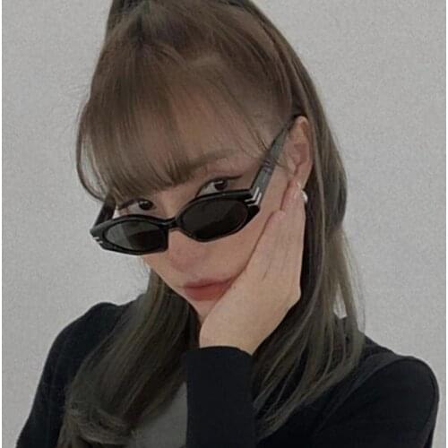 Thin Cat Eye Frame Sunglasses Women Men Gray Tan Lens UV400 Protection Girl Sexy Ladies Fashion Outdoor Eyewear