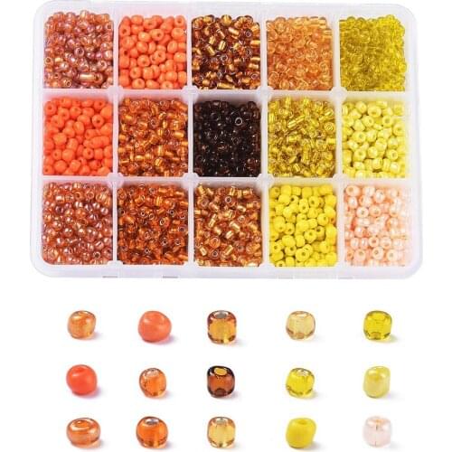 15Grid Glass Beads Beaded Set DIY Handmade Jewelry Accessories Bracelet Ingredients Cross Stitch Beads beads for jewelry making