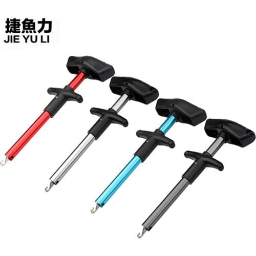 Super strengt Small aluminum alloy, portable T-shaped hook remover, hook remover, decoupling device, fish hook separator