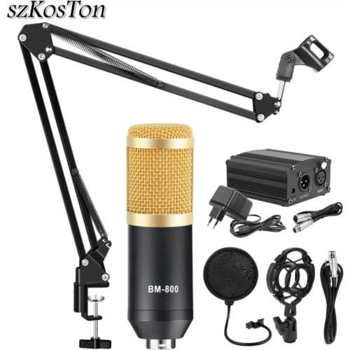 High Quality BM 800 Condenser Microphone studio karaoke Microphone Mikrofon For Broadcasting Computer audio studio Sing Rrecord