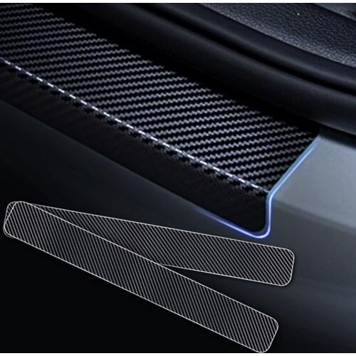Welcome Pedal Protector For SKODA Yeti Car Door Sill Scuff Plate 4D Carbon Fiber Vinyl Sticker Auto Accessories Car-styling 4Pcs