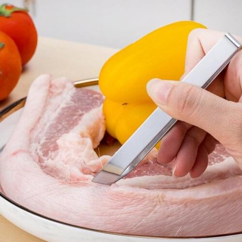 1 PC Stainless Steel Fish Bone Tweezers Pincer Clip Puller Remover Tongs Fish Bone Plucking Clamp Kitchen Gadgets Tools