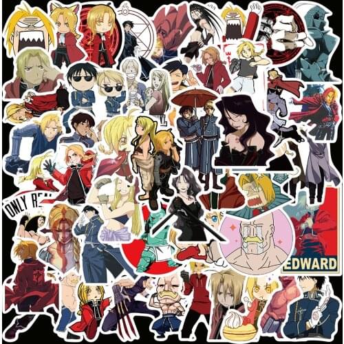 10/50PCS Japan Anime Fullmetal Alchemist Graffiti Sticker For Luggage Laptop Skateboard Car Bicycle Decal Stickers Children toys