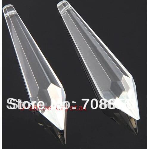 10pcs 80MM CLEAR CHANDELIER GLASS CRYSTALS LAMP PRISMS PARTS HANGING DROPS FREE SHIPPING