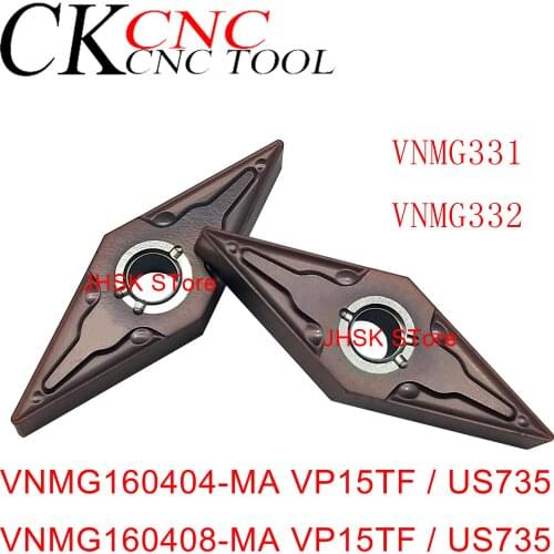 10pcs VNMG160404-MA VP15TF/US735 VNMG160408-MA VP15TF/US735 external metal cutting tools CNC machine tool milling tool VNMG1604