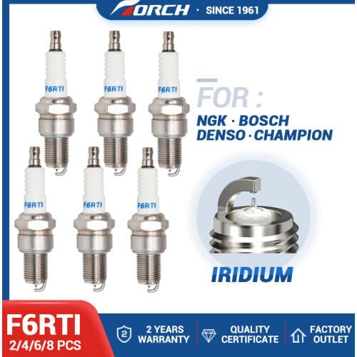 2-8PCS Genuine Torch F6RTI Replace for G-Power Iridium Spark Plug BPR6EGP for HONDA CIVIC CRX 1986-1987 1.5L/1487cc