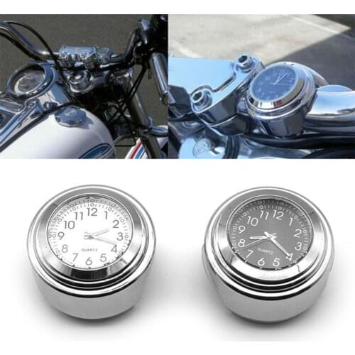 7/8 Universal Thermometer clock Waterproof Shockproof Motorcycle Bicycle Handlebar Mounted Hand Clock Tools Motor Accessories