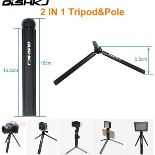 Aluminum Mini Table Tripod Leg for Tripod Head Selfie Stick Extendable Monopod Smartphones Cameras Zhiyun Smooth Q Crane