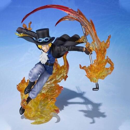One Piece Anime Figure Zero Super Fierce Battle Combat Edition Revolutionary Army Sabo Manga Statue PVC Action Figure Model Toys