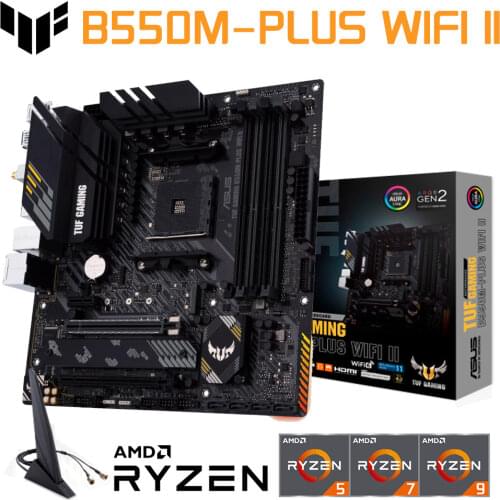 ASUS TUF GAMING B550M PLUS (WI-FI) Micro-ATX B550M AMD B550 DDR4 4600(OC) MHz 128G M.2 SATA USB 3.2 Desktop Socket AM4 CPU