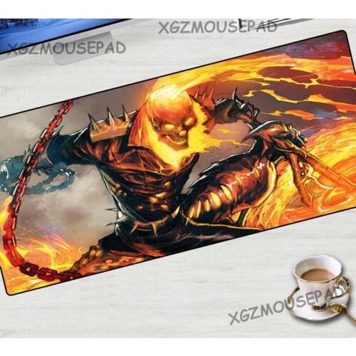 XGZ Large Mouse Pad Black Exquisite Lock Edge Demon Comic PC Laptop Desk Mat Rubber Non-slip Custom Personalized Carpet Coasters