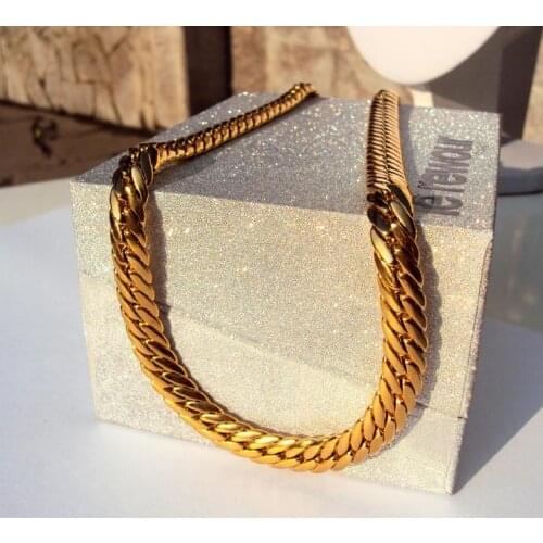 GOLD AUTHENTIC 9 K SOLID GF GOLD MENS CUBAN LINK CHAIN NECKLACE SZ 24" 10MM