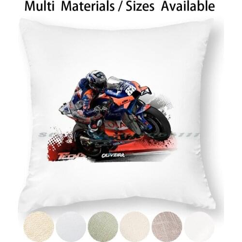 Race To Gp Pillow Case Throw Pillow Cover Cotton Linen Flax Moto Miguel Oliveira Race Raider 88 Gp Racing Creative Trending