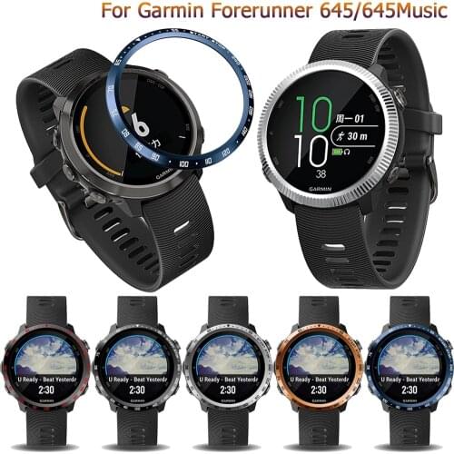 Bezel Ring Styling Case for Garmin Forerunner 645 Music Smart Watch Stainless Steel Cover Anti-scratch Protection Ring Frame