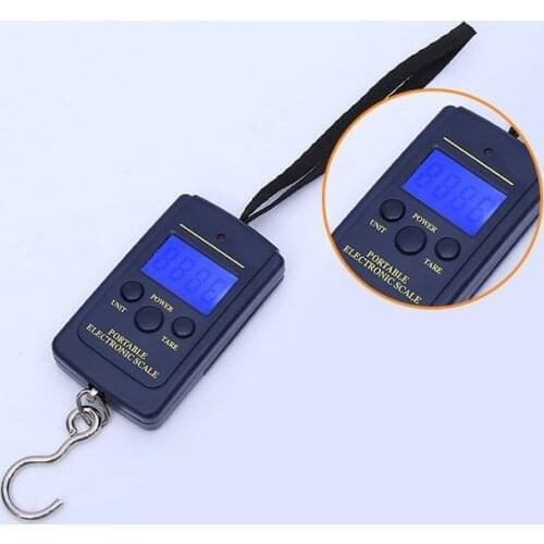 40kg x 10g Mini LCD Digital Scale For Fishing Luggage Travel Weighting Steelyard Portable Electronic Hanging Hook Scale