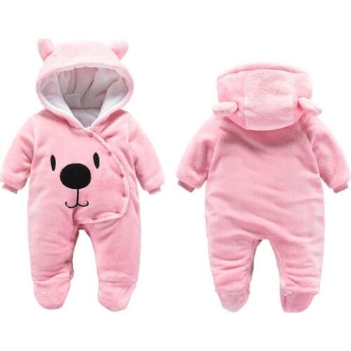 Baby Rompers Infant Jumpsuits Winter Baby Boy Girls Kids Clothes Flannel Newborn Baby Warm Clothing Newborn Toddler Clothes