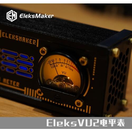 EleksVU2 level pickup meter pickup lamp RGB light level sound control tube amplifier VU meter head with backlight