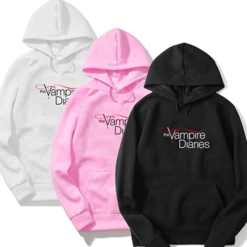 Unisex The Vampire Diaries Hoodies women mens Long Sleeve hoodies Pullovers Sweatshirts boys girls Hoodie Casual hooded clothes