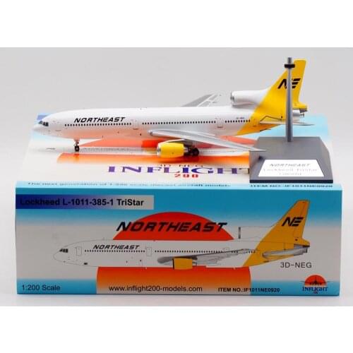1:200 Alloy Collectible Plane INFLIGHT IF1011NE0920 Northeast LOCKHEED TriStar L-1011 Diecast Aircarft Model 3D-NEG With Stand