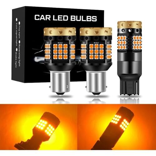 2PCS High Quality 1156 P21W LED BA15S PY21W BAU15S Canbus Led 3030 36/45SMD T20 7440 W21W WY21W Lamp for Car Turn Signal light