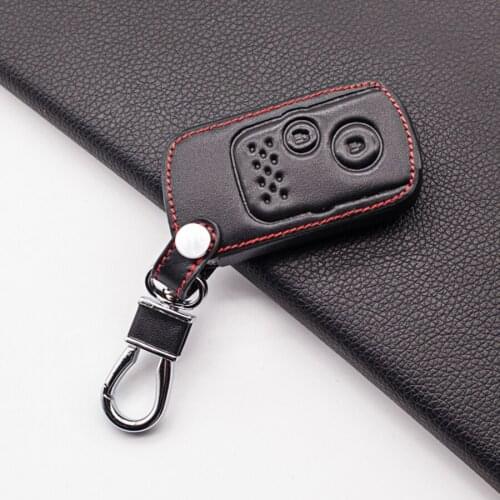 Carrying Car Key Leather Cover Case For Honda CRV 2012 2013 Crosstour 2010 honda cr-v Car Key Ring Chain Bag Holder