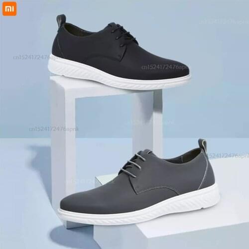 Xiaomi mijia cowhide lightweight shock-absorbing casual shoes mens business leather shoes comfortable casual shoes high quality