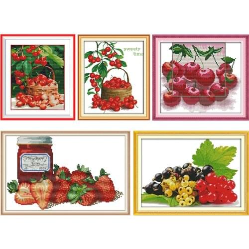 Sweet Times Craft Cross Stitch Kits Stamped Embroidery Thread Canvas Printed 11CT 14CT Counted Fabric Needlework Decoration Sets