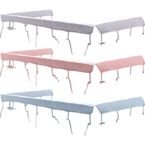 Padded Baby Crib Rail Cover Crib Safe Protector Crib Rail Teething Guard Bed Rails for Toddlers Cover with ElasticTies Secure