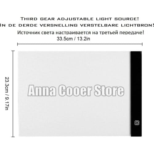 Digital Tablet 13.15x9.13inch A4 LED Artist Thin Art Stencil Drawing Board Light Box Tracing Table Pad Diamond Painting Tools