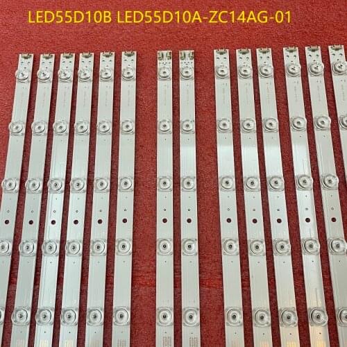 14pcs/set LED Backlight Strip for JVC LT-55UE76 LS55H510X H55V6000 TF-LED55S37T2SU LED55K36U LED55K35U LC546PU1I01 LED55D10B 10A