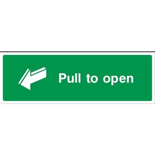Pull to Open 300x100mm Plastic Sign OR Sticker (EE19) Waterproof Vinyl stickers for car Motos