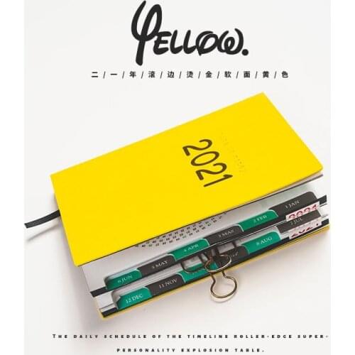 School Office Supplies Journals Stationery 2021 Planner Organizer A5 Notebook Agenda Daily Weekly Schedule Monthly Sketchbook