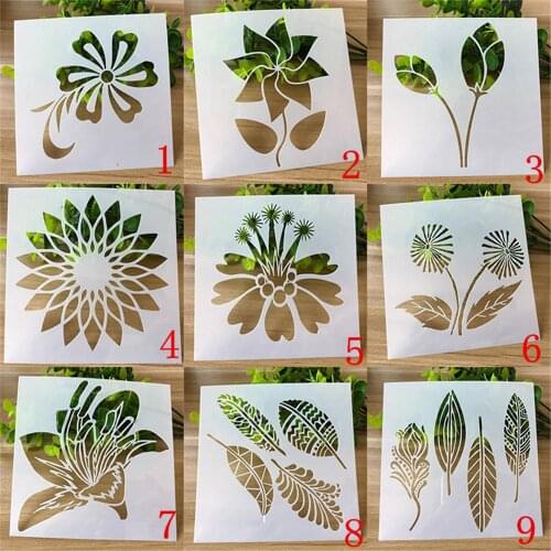 Stencil For Walls Craft Variety flowers Painting Scrapbooking Stamping Stencil Bullet Journ Embossing Paper Card Flower Template