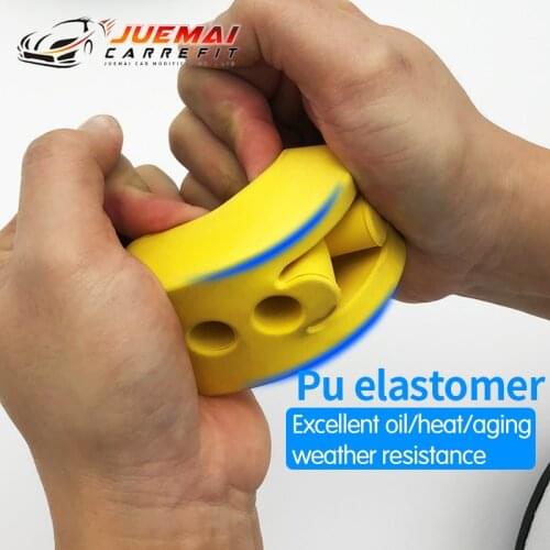 2 Pieces Universal 4 Hole Automobile Rubber Exhaust Pipe Bracket Insulator High-Strength Muffler Silencer Racing Hanging Rubber