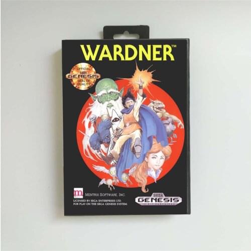 Wardner - USA Cover With Retail Box 16 Bit MD Game Card for Sega Megadrive Genesis Video Game Console