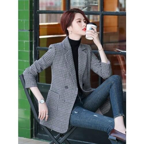 Suit Jacket for Women Spring and Autumn 2021 New Korean Style British Style Belt Waist-Tight Suit Small Tailored Suit Top