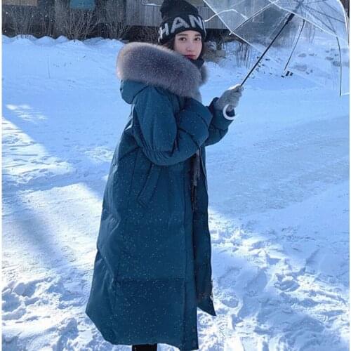 Womens New Hooded Down Jacket Winter 90% White Duck Down Down Jacket Thickened Zipper Pocket Warm Parka Womens Jacket