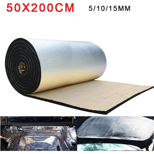 1 Roll 50*200cm 5/10/15mm Sound Heat Proofing Car Sound Deadener Insulation Underlay Mat Car Sound Proofing Deadening Foam