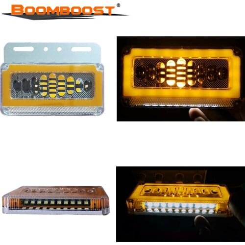 Car Light 24V 5 Colors Rear View Light Waterproof Led Lens 6D King Kong Water Side Light Turn Signal Driving Warning Light 1 PCS