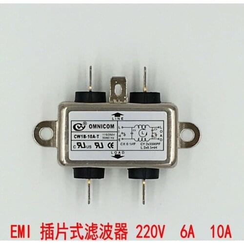 1PCS AC filter 220V anti-interference EMI DC outlet power purification audio CW1B audio 12V car 6A/10A