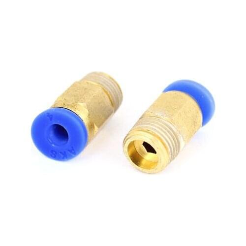 2 Pcs 1/8" Male Thread 4mm Connector Pneumatic Tube Fittings