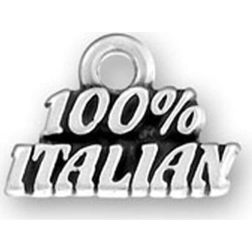 2021 New Hand-made Tibetan Silver Plated One Hundred Percent Italian Word Charm Jewelry charm bracelet