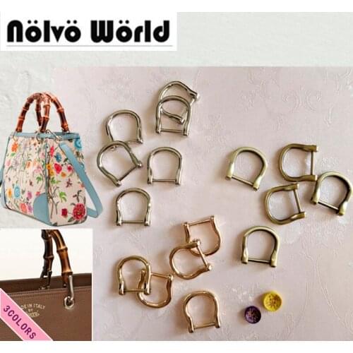 30pcs 1.6cm 2cm 2 Size removable D shape horseshoe buckle,detachable screw open buckle for bags handle connect hanger