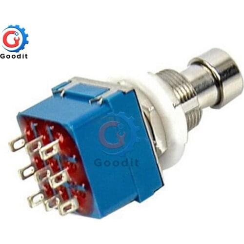 5pcs 3PDT 9-PIN Guitar Effects Stomp Switch Pedal Box Foot Metal True Bypass 9pin On OFF