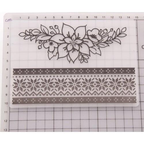 Christmas Tree Flower Acrylic Embossing Folder Template for DIY Scrapbook Photo H58C