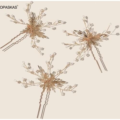 Retro Golden Hairpin Headdress Comb Back Comb Hair Accessories Bridal Wedding Hair Decoration PT